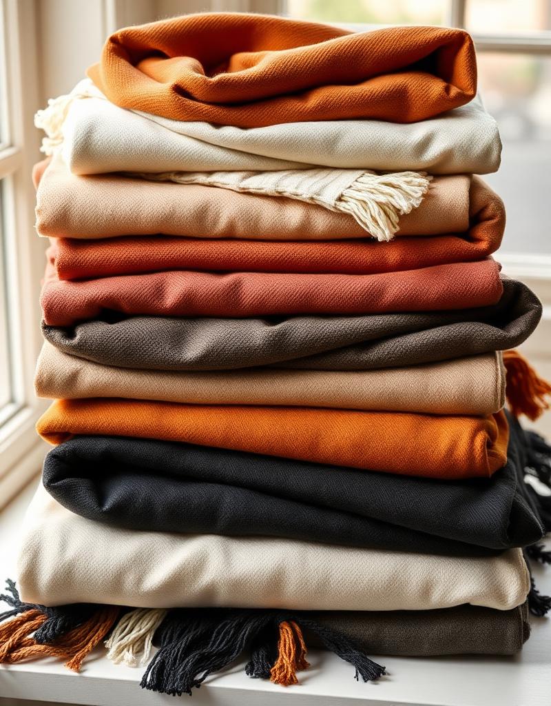 Stack of folded stoles